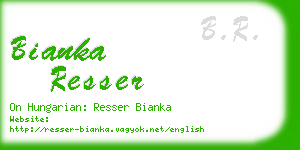 bianka resser business card